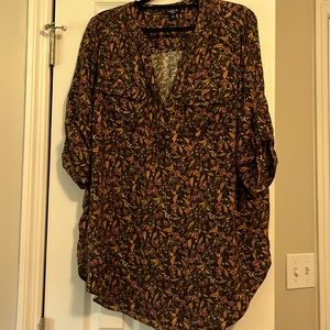 Torrid Harper fall patterned top size 2